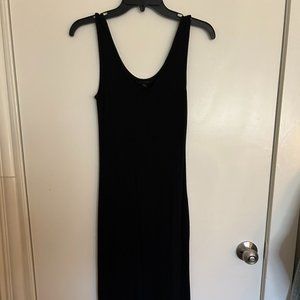 Goldray fitted midi dress with side-slit, Size XS-Petite
